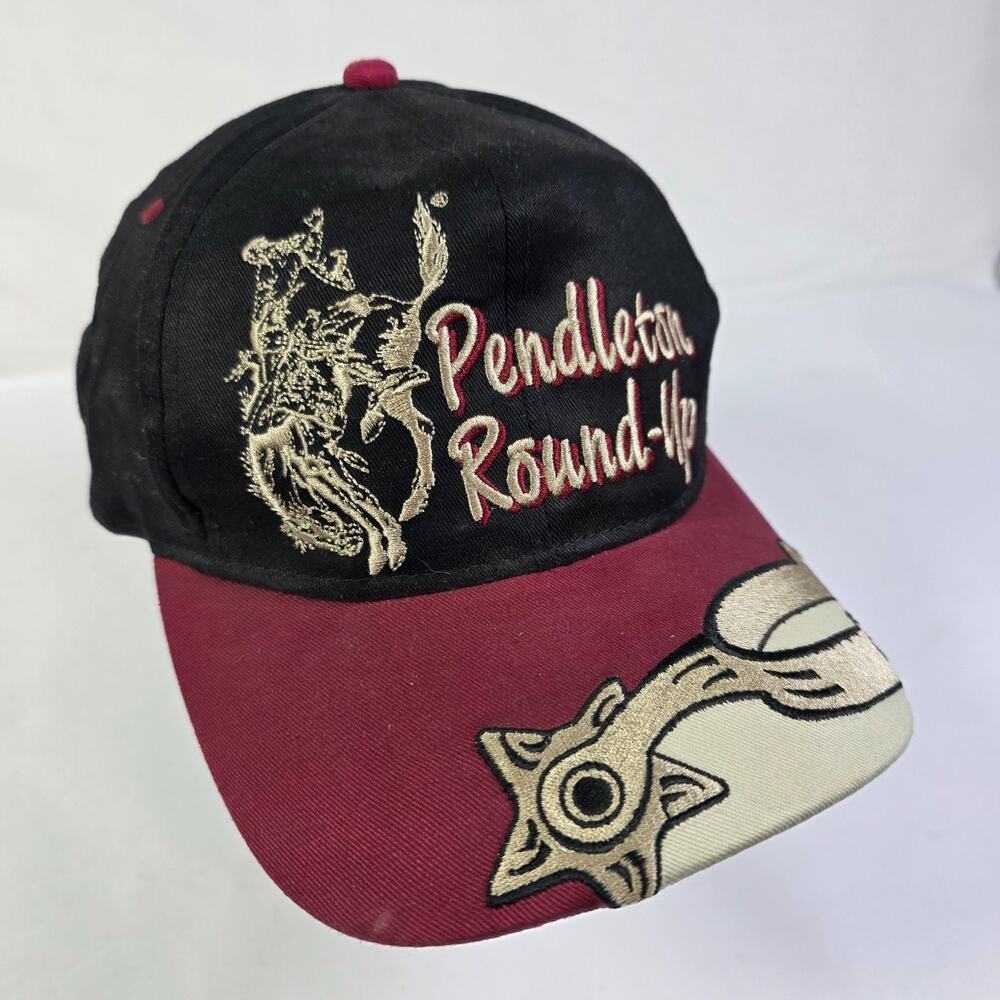 Pendleton Round-Up Oregon hat historic rodeo snapback bucking bronco cap